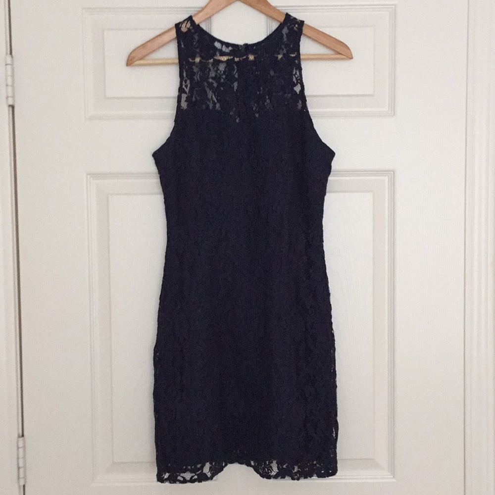 Navy lace dress